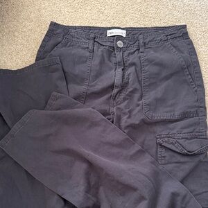 Zara Charcoal Cargo Pants